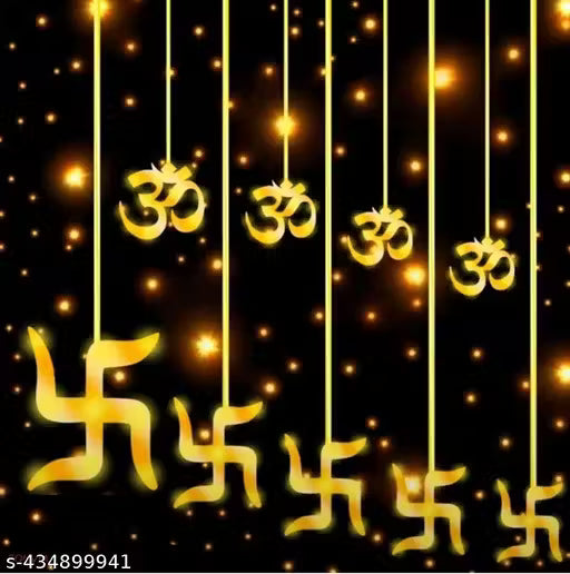 EXOSMART Real Om Swastik 6+6 Curtain Series LED Lights.