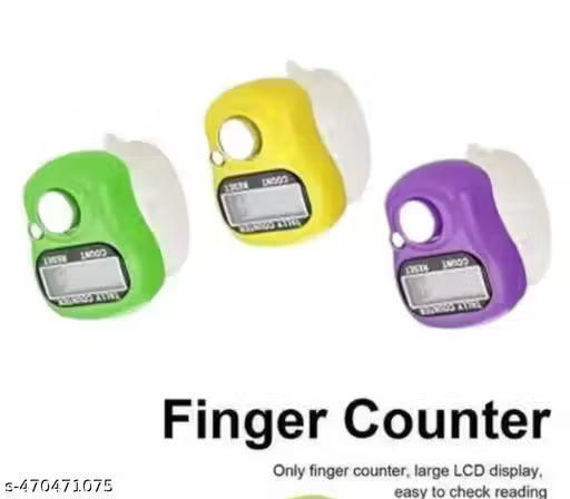 (BUY 1GET 1 FREE) EXOSMART Jaap/Japa Digital Finger Counting Machine (Multi-color), Digital Tally Counter (Pack of 2)