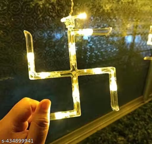 EXOSMART Real Om Swastik 6+6 Curtain Series LED Lights.