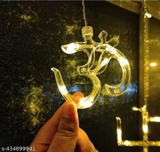 EXOSMART Real Om Swastik 6+6 Curtain Series LED Lights.