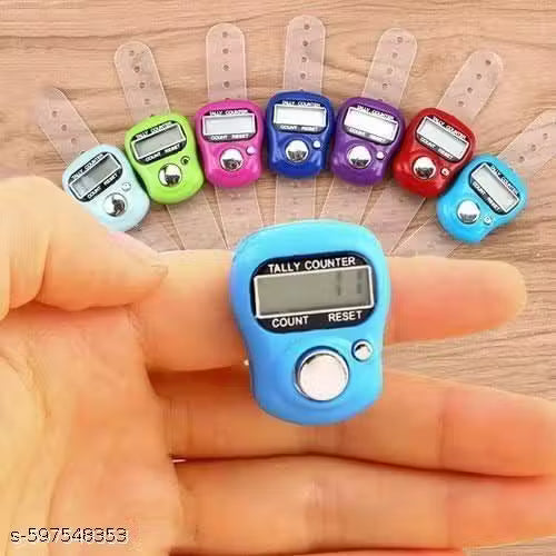 (BUY 1GET 1 FREE) EXOSMART Jaap/Japa Digital Finger Counting Machine (Multi-color), Digital Tally Counter (Pack of 2)