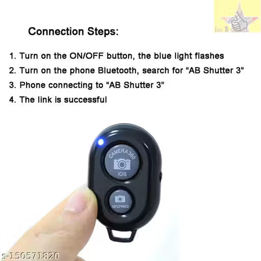 EXOSMART Wireless Bluetooth Shutter Remote Control.